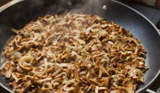 тарт с лисичками