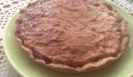 тарт с малиной и заварным медовым кремом