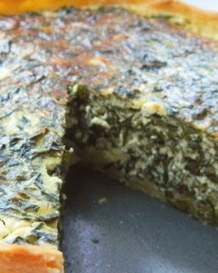 Рецепт тарта с сыром фета и шпинатом