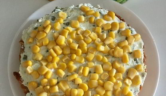 тарт с творогом, овощами и зеленью