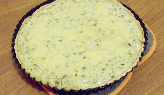 тарт с зеленым горошком