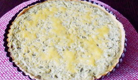 тарт с зеленым горошком