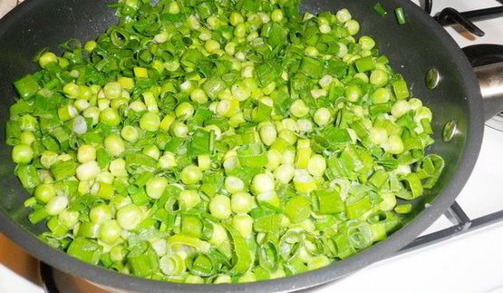 тарт с зеленым горошком