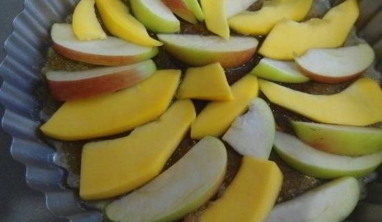 тарт татен с тыквой и яблоком