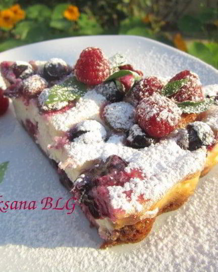 Рецепт тарта ягодно-творожный