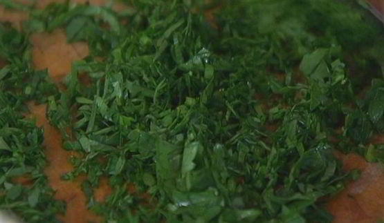 тарты с раковыми шейками и зеленью