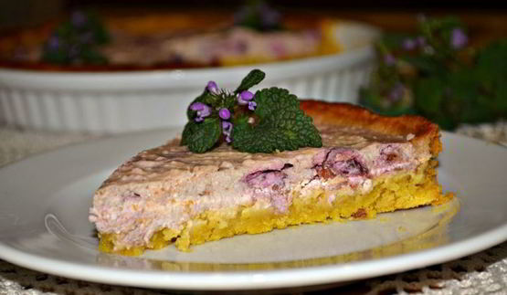 творожно-вишневый тарт