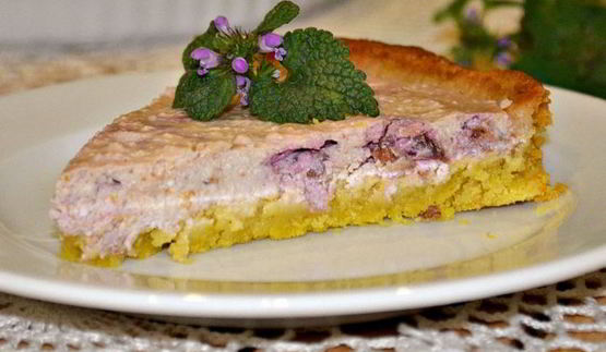 творожно-вишневый тарт