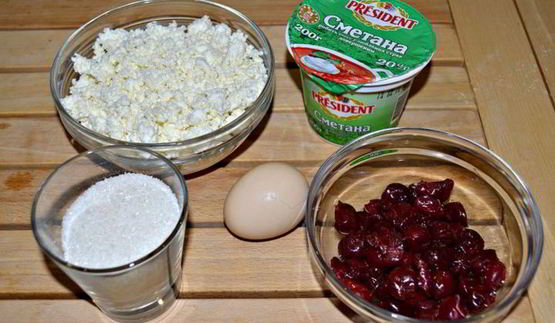 творожно-вишневый тарт