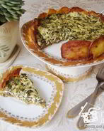 Творожный тарт с зеленью в картофельной корочке