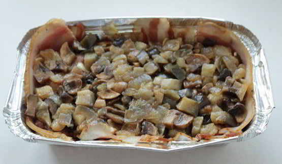 террин с баклажанами и шампиньонами