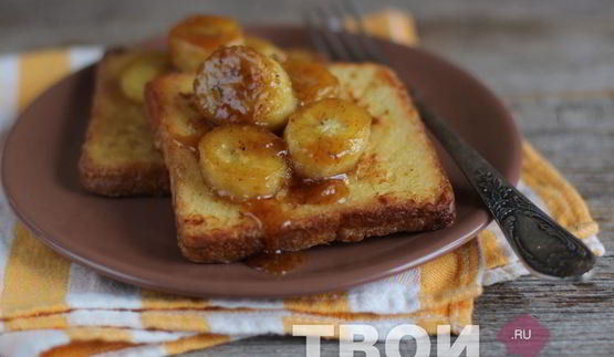 французские тосты с бананом