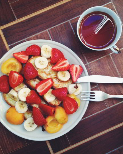 Рецепт французского тоста с бананово-карамельным соусом