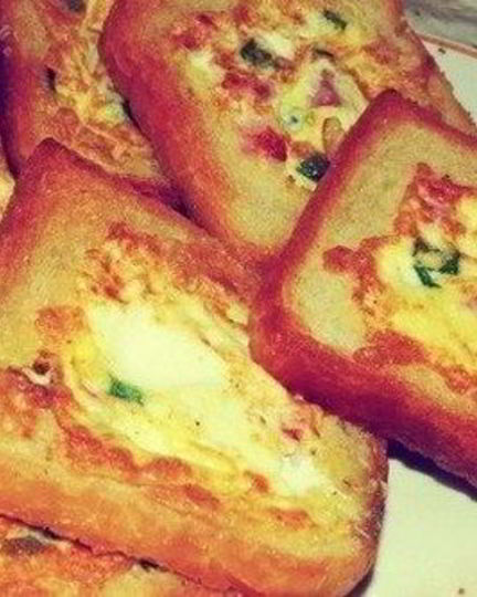 Рецепт хрустящих тостов с ветчиной к завтраку