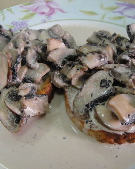 Рецепт тостов с грибами