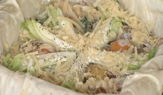 королевская яичница на тесте фило