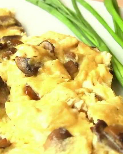 Рецепт простой яичницы с грибами