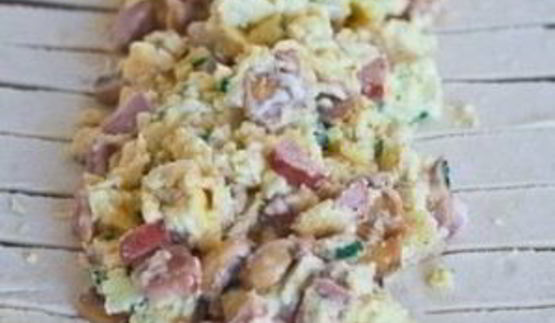 яичница-болтунья в слоеном тесте