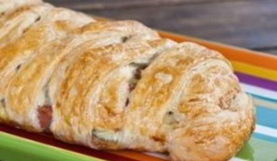 яичница-болтунья в слоеном тесте