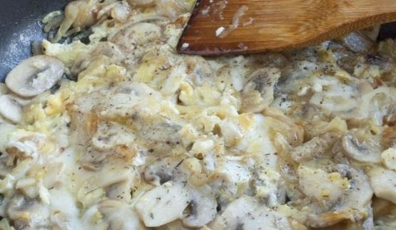 яичница с грибами