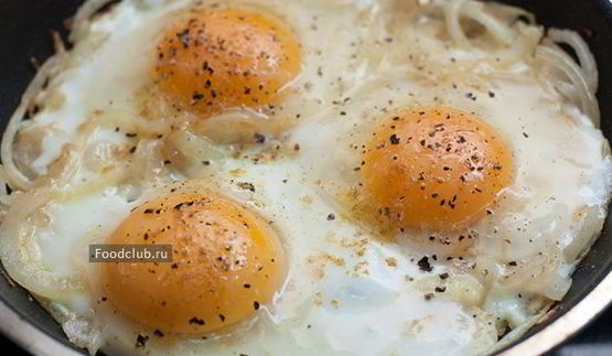 яичница с луком