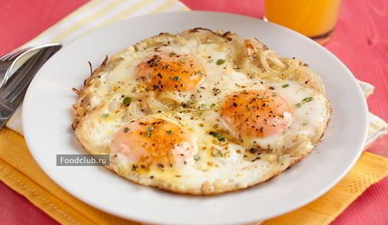 яичница с луком
