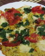 Яичница с моцареллой