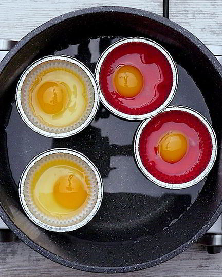 Рецепт яичницы с помидорами