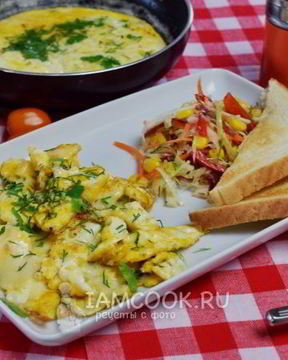 Яичница с сыром