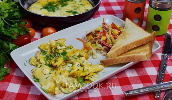 яичница с сыром