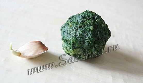 яичница со шпинатом