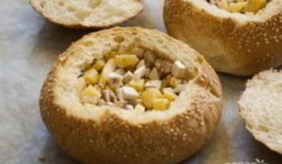 яичница в булочке