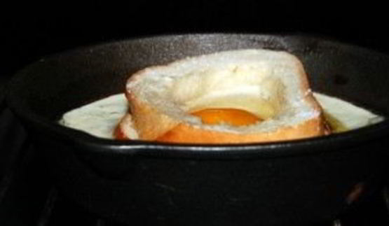 яичница в хлебе в духовке