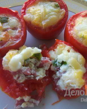 Яичница в томатах в духовке