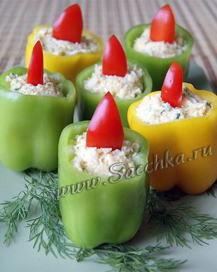 Закуска из перца Свечи