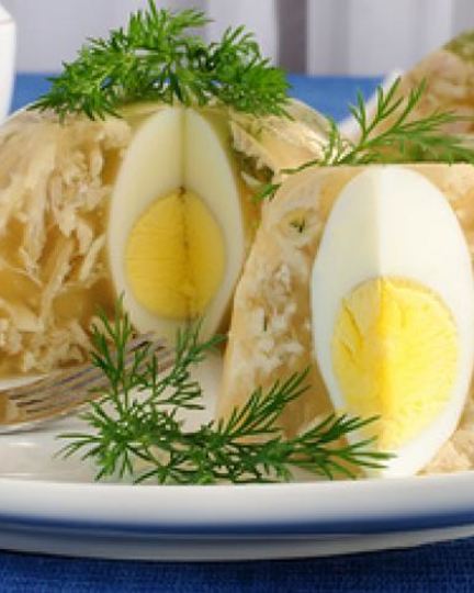 Рецепт куриного заливного
