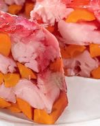 Заливное из белой рыбы в свекольном желе