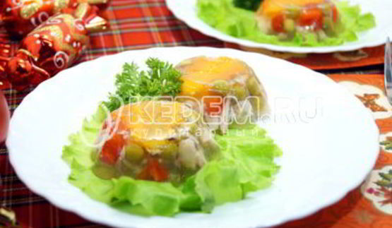 заливное из курицы праздничное