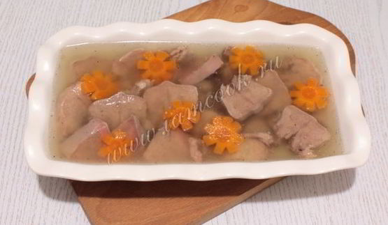 заливное из языка