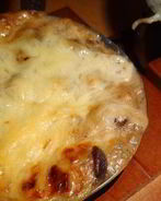 Баклажанный жюльен с грибами