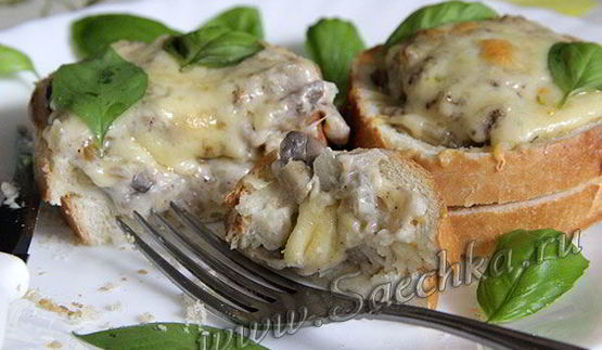 быстрый жульен с грибами без кокотниц