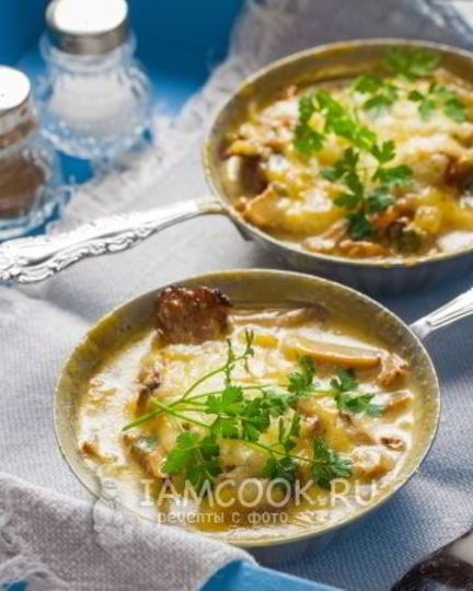 Рецепт жульена из лисичек