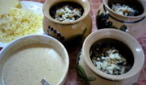 жульен с картошкой и грибами