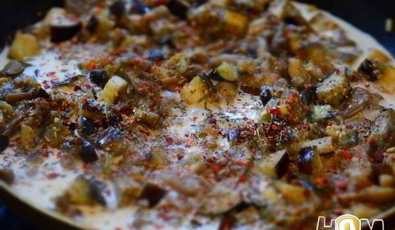 жульен с вешенками и баклажанами