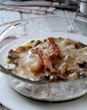 Жульен со свининой и грибами