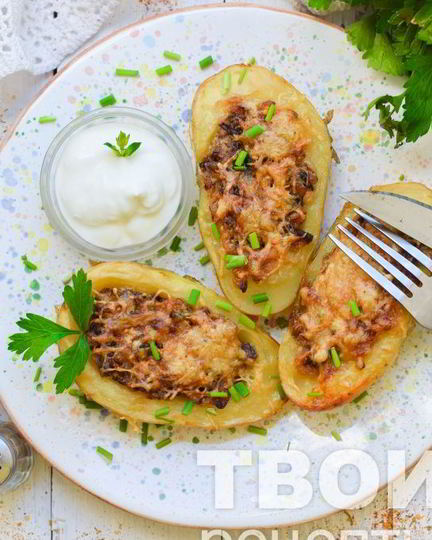 Рецепт жульена в картошке