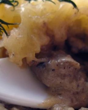 Жюльен из грибов и баклажанов