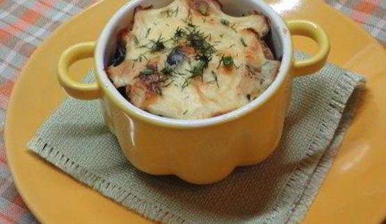 жюльен из курицы с маслинами