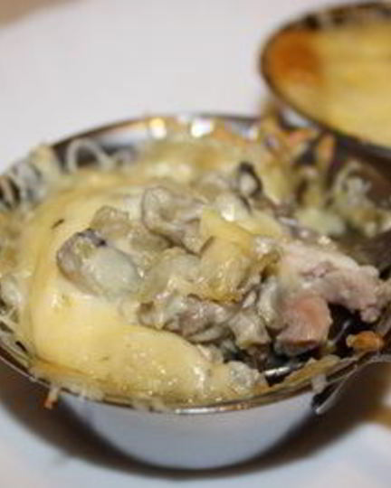 Рецепт жюльена с курицей и шампиньонами