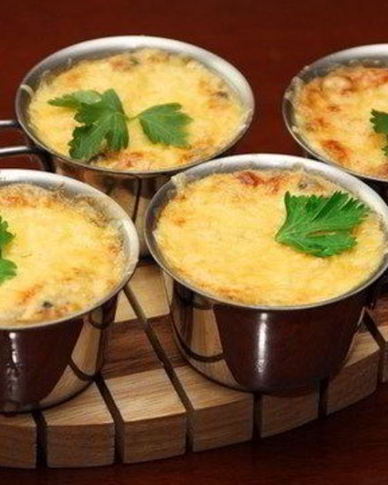 Рецепт жюльена с курицей и вешенками